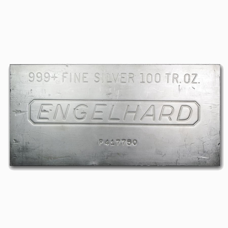 100 oz Silver Bar – Engelhard