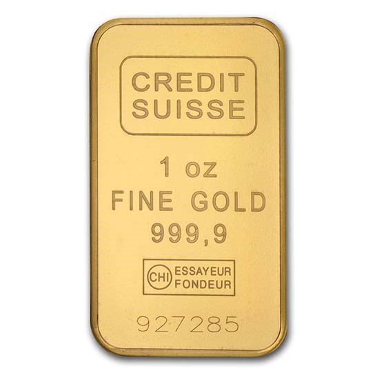 1 oz Credit Suisse Gold Bar (Unsealed)