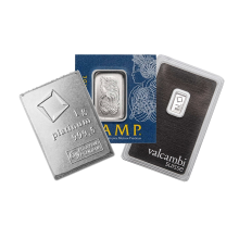 1 gram platinum bar or round