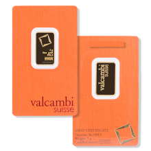 5 Gram Swiss Valcambi Gold Bar