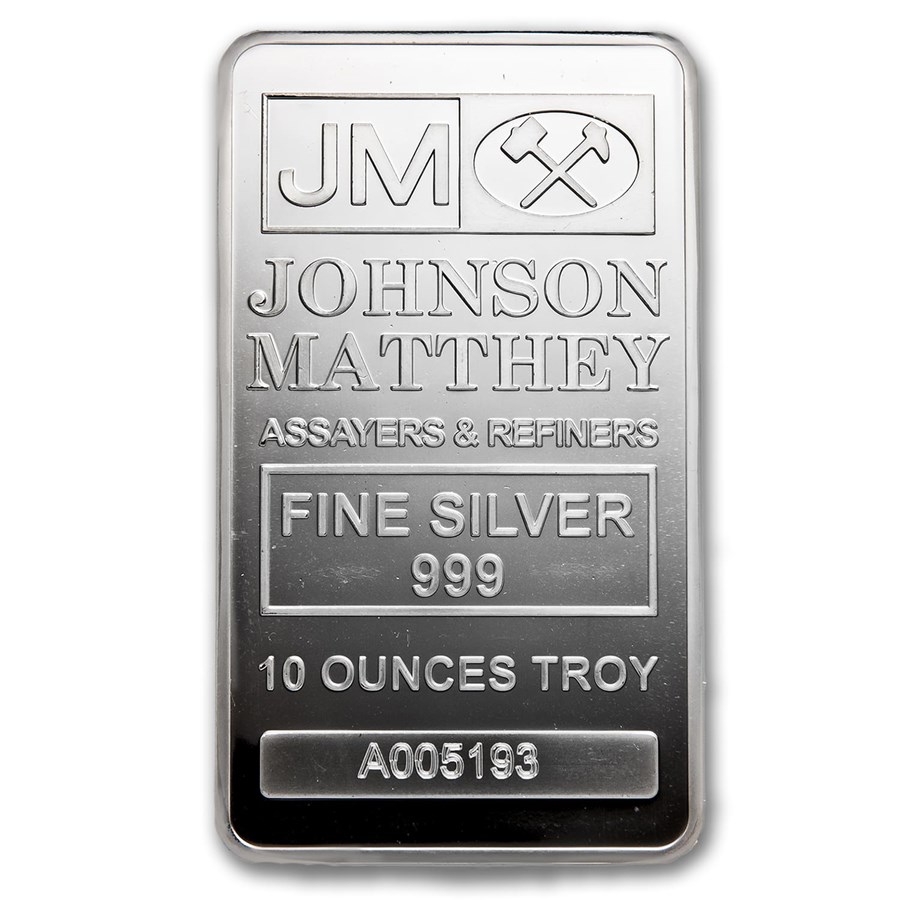 10 oz Silver Bar – Johnson Matthey