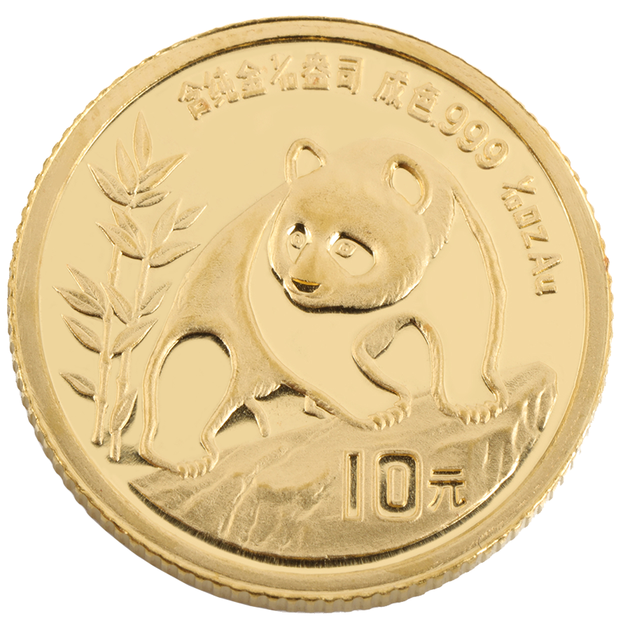 China 1/10 oz Gold Panda BU (Random Year, Not Sealed)